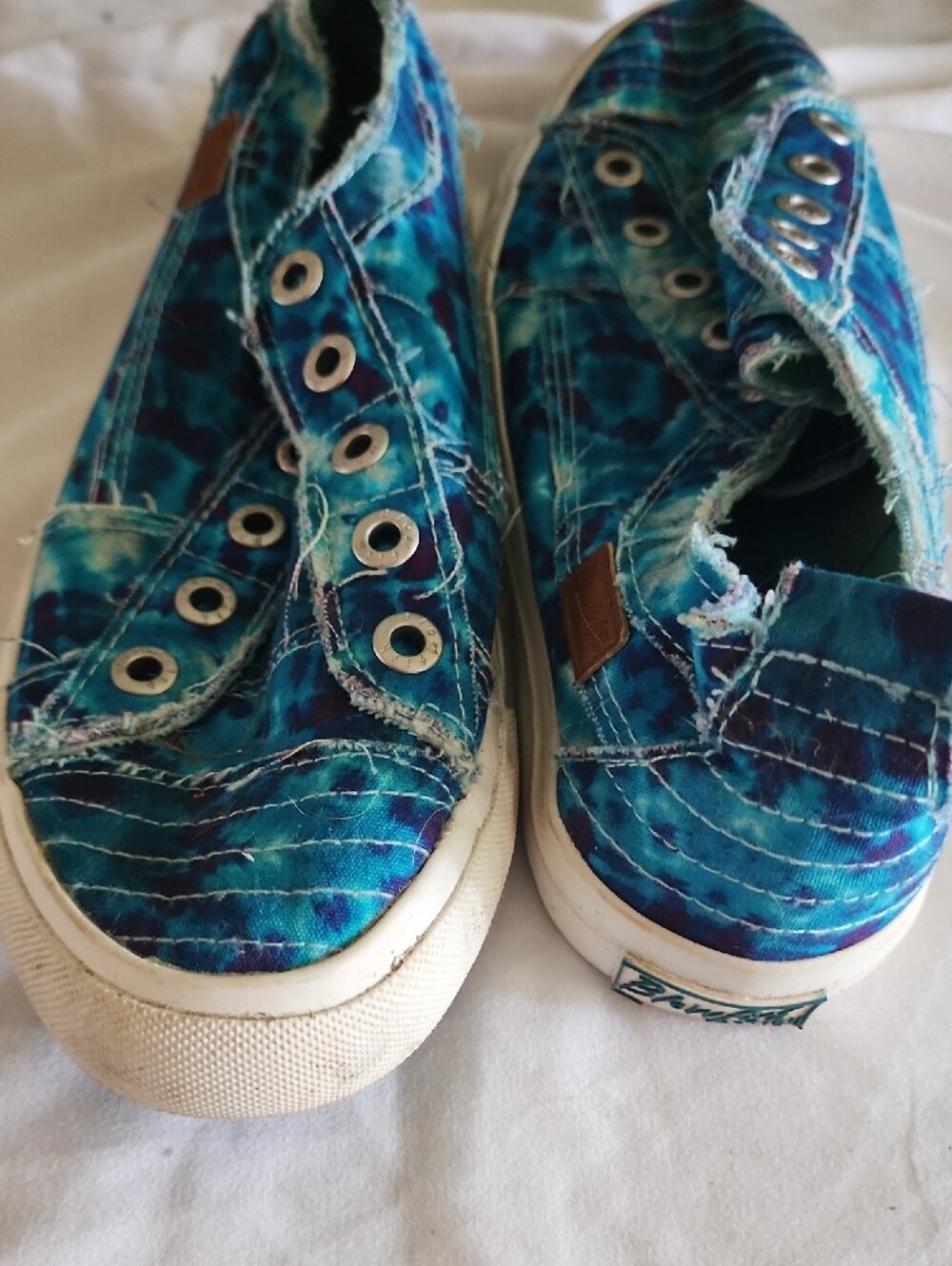 Blowfish Malibu Play Turquoise Tie Dye Slip On Canvas Sneakers Women's 10 - Picture 4 of 7